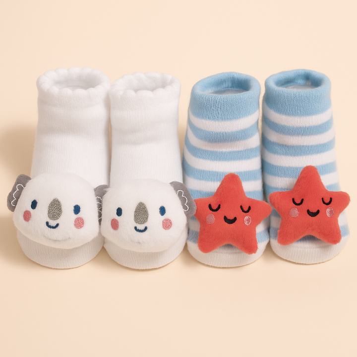 SUNSHINE BABY SHOES 2 PCS SET STAR BLUE 0-9M