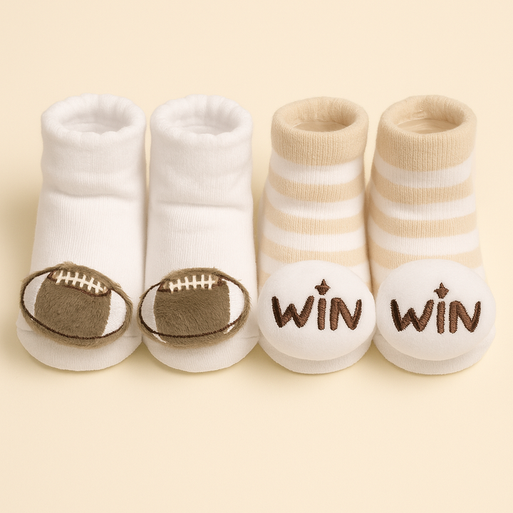 SUNSHINE BABY SHOES 2 PCS SET WIN BROWN 0-9M