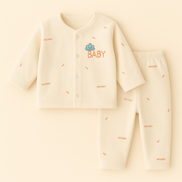 SUNSHINE BABY FLEECE SLEEPSUIT BABY OFFWHITE 3-6M