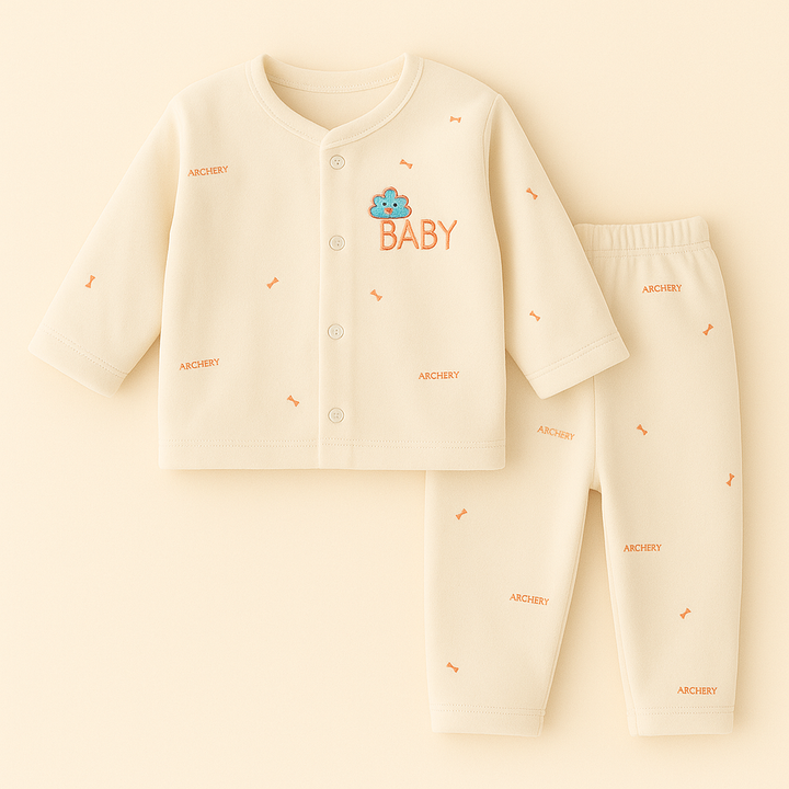 SUNSHINE BABY FLEECE SLEEPSUIT BABY OFFWHITE 3-6M