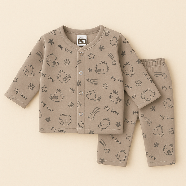 SUNSHINE BABY VELVET FLEECE SLEEPSUIT MULTI DINO GREY 3-6M