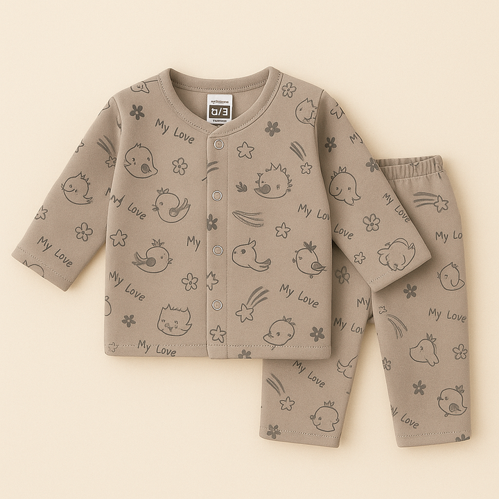 SUNSHINE BABY VELVET FLEECE SLEEPSUIT MULTI DINO GREY 3-6M