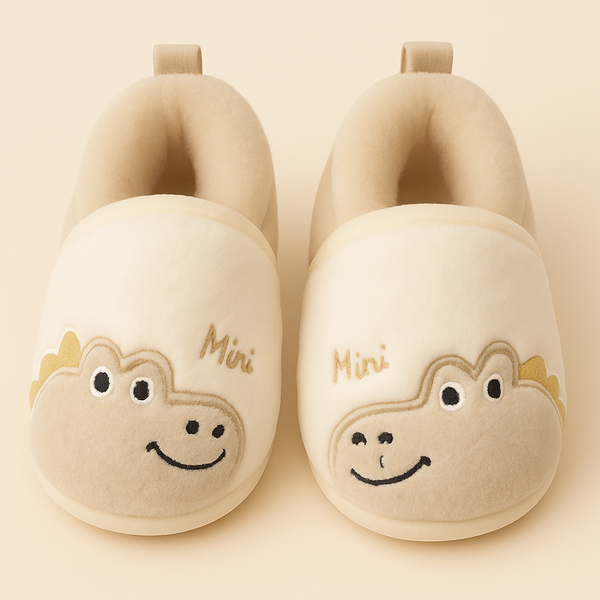 SUNSHINE BABY FLEECE CROCODILE SHOES BROWN 6-12M