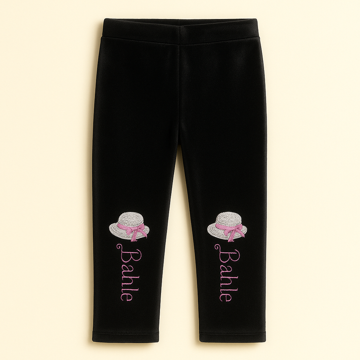 SUNSHINE GIRLS VELVET FLEECE TIGHT BABLE BLACK 3XL