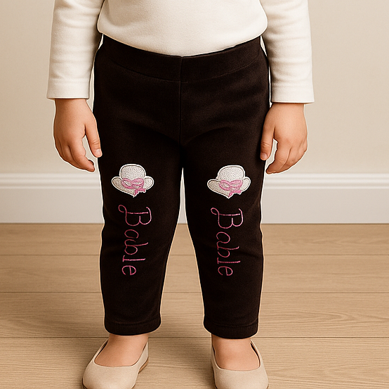 SUNSHINE GIRLS VELVET FLEECE TIGHT BABLE BROWN 3XL