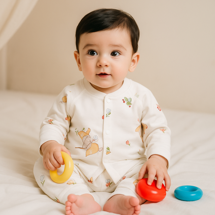 SUNSHINE BABY WINTER PAJAMA SET FOX WHITE 80-48(12-18M)