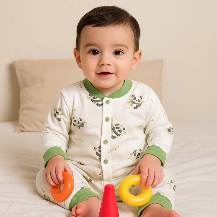 SUNSHINE BABY WINTER PAJAMA SET PANDA WHITE 80-48(12-18M)