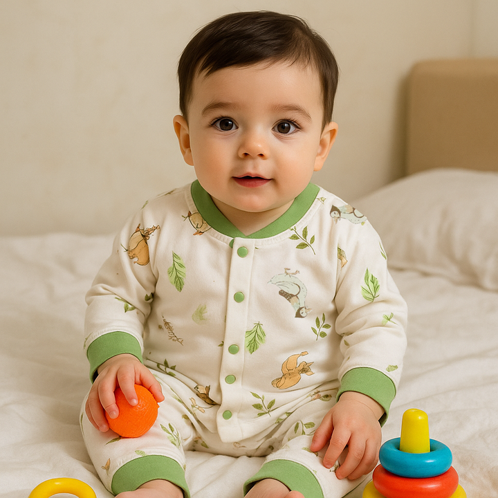 SUNSHINE BABY WINTER PAJAMA SET DUCK WHITE 73-48 (9-12M)