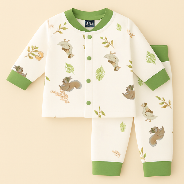 SUNSHINE BABY WINTER PAJAMA SET DUCK WHITE 73-48 (9-12M)