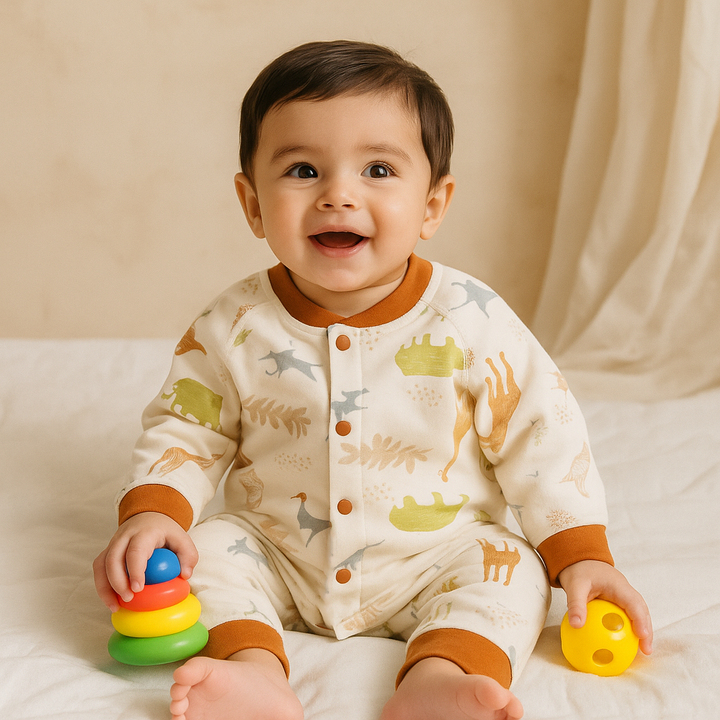 SUNSHINE BABY WINTER PAJAMA SET GIRAFE WHITE 66-48 (6-9M)