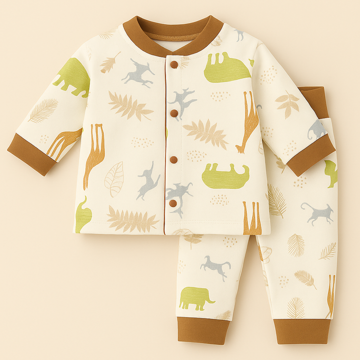 SUNSHINE BABY WINTER PAJAMA SET GIRAFE WHITE 66-48 (6-9M)
