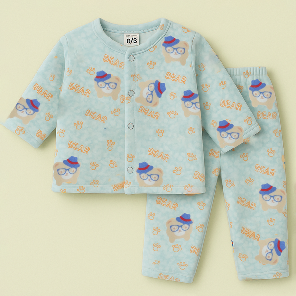 SUNSHINE BABY SLEEPSUIT BEAR BLUE 3-6M
