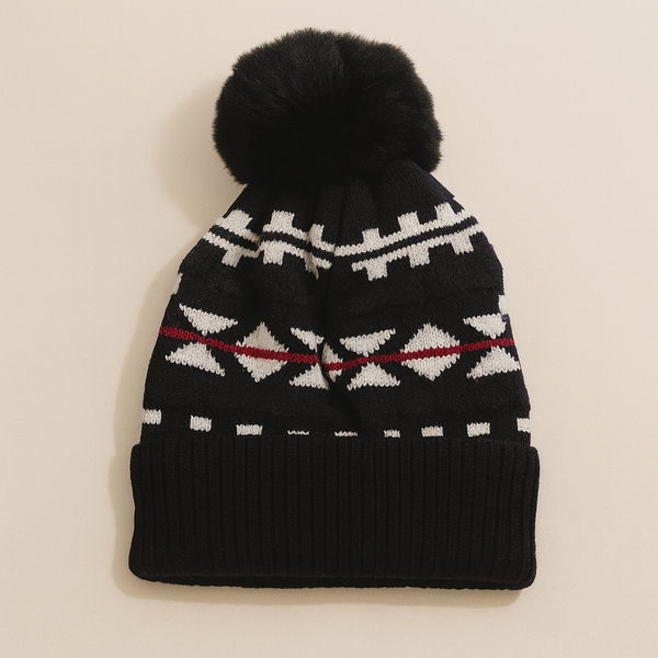 SUNSHINE BABY WOOLEN CAP PATTERN NAVY BLUE