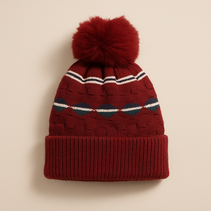 SUNSHINE BABY WOOLEN CAP PATTERN RED