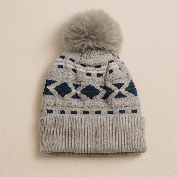 SUNSHINE BABY WOOLEN CAP PATTERN GREY