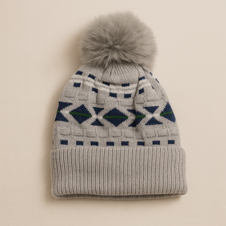 SUNSHINE BABY WOOLEN CAP PATTERN GREY