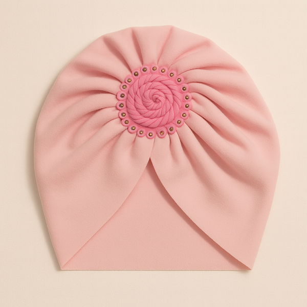 SUNSHINE BABY TURBAN CAP ROSE PINK