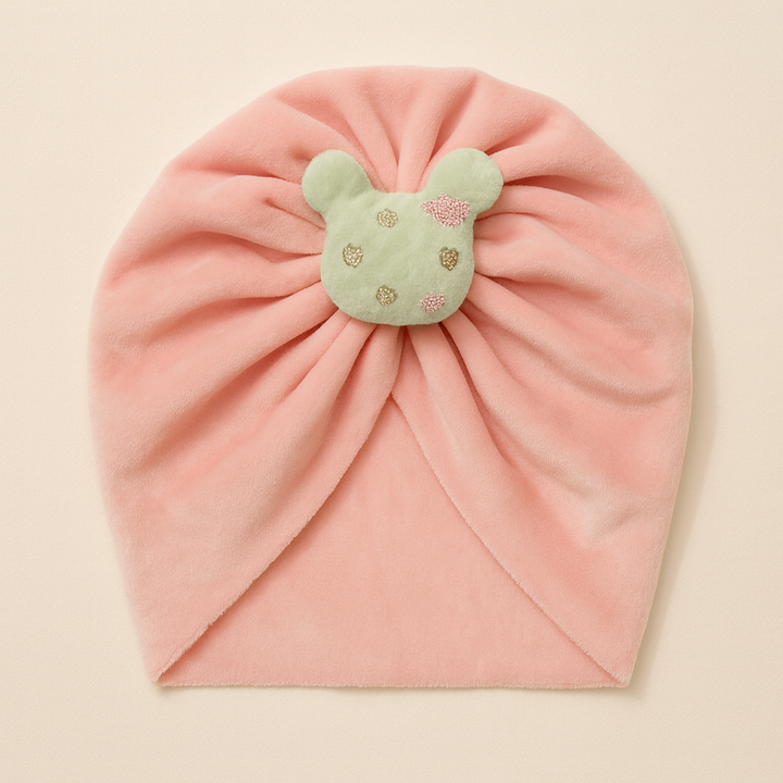 SUNSHINE BABY TURBAN CAP MICKEY PINK
