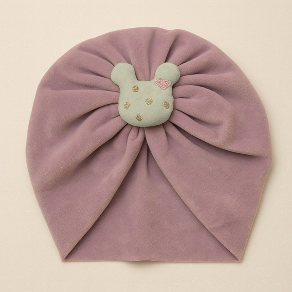 SUNSHINE BABY TURBAN CAP MICKEY PURPLE