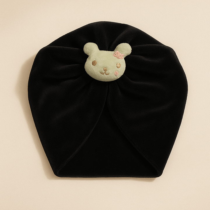 SUNSHINE BABY TURBAN CAP MICKEY BLACK