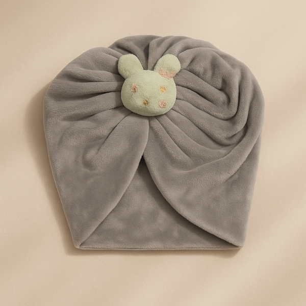 SUNSHINE BABY TURBAN CAP MICKEY GREY