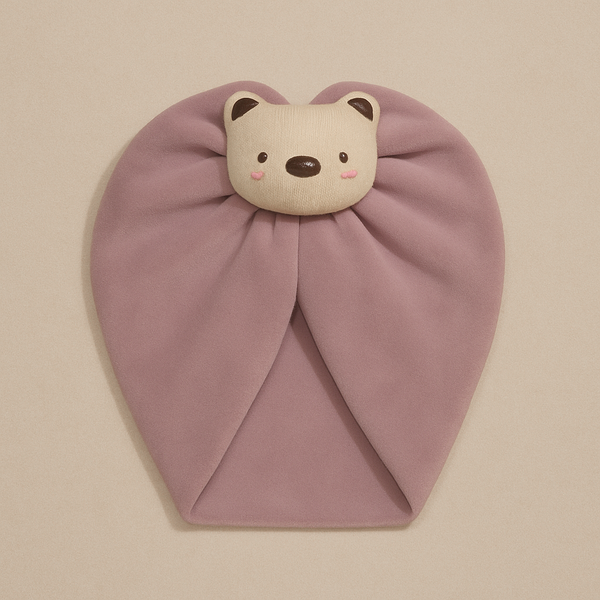 SUNSHINE BABY TURBAN CAP BEAR PURPLE