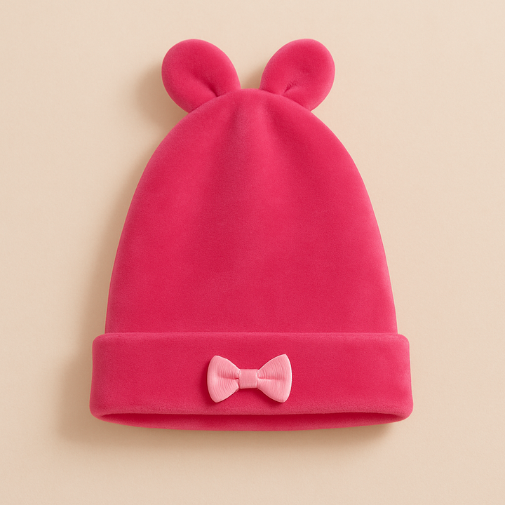 SUNSHINE BABY SOFT CAP BOW PINK
