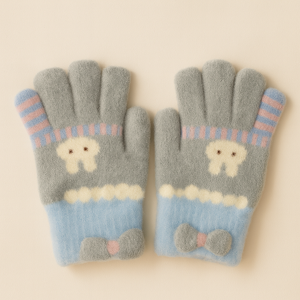 SUNSHINE BABY FLEECE GLOVES BUNNY GREEN