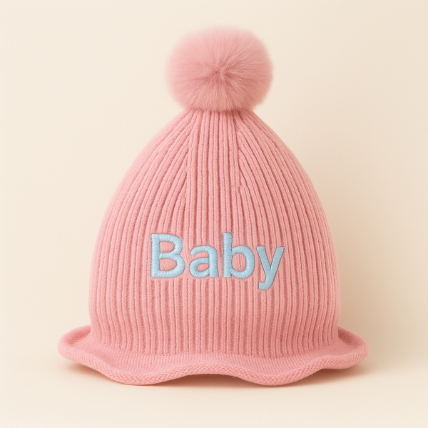 Baby Woolen Cap Baby Pink - Sunshine