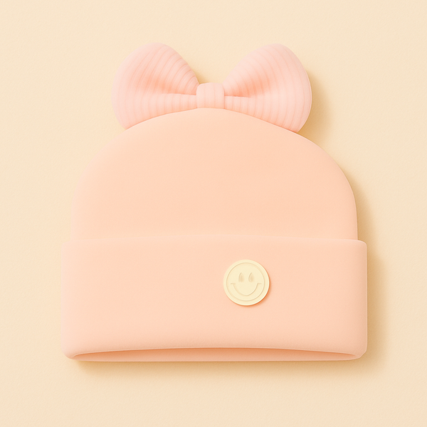 SUNSHINE BABY WINTER CAP ORANGE WITH BOW