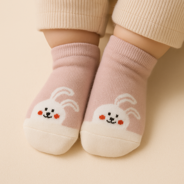 SUNSHINE BABY SOCKS RABBIT PEACH (BADUMAO)