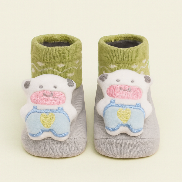 SUNSHINE BABY BOOTIES COW GREY SUNNY STAR