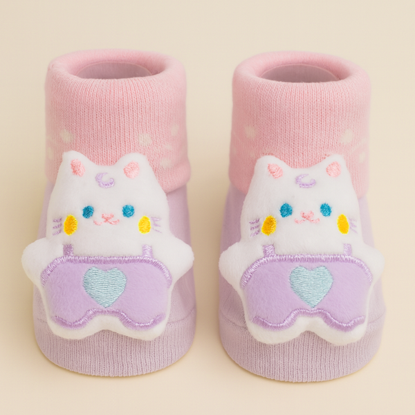 SUNSHINE BABY BOOTIES CAT PURPLE SUNNY STAR