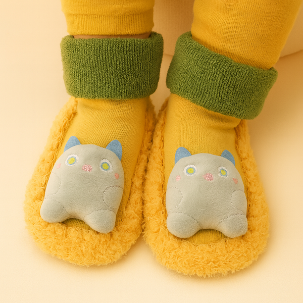 SUNSHINE BABY CARTOON BOOTIES MUSTERD