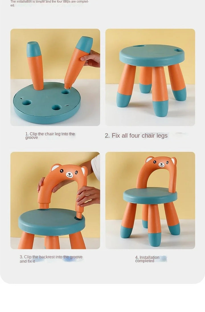 SUNSHINE KIDS CARTOON CHAIR  PEACH