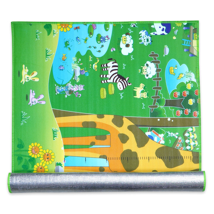 BABY FOAM PLAY MAT WATERPROOF ANIMALS FUN IN JUNGLE  (50" X 36" INCH) - SUNSHINE