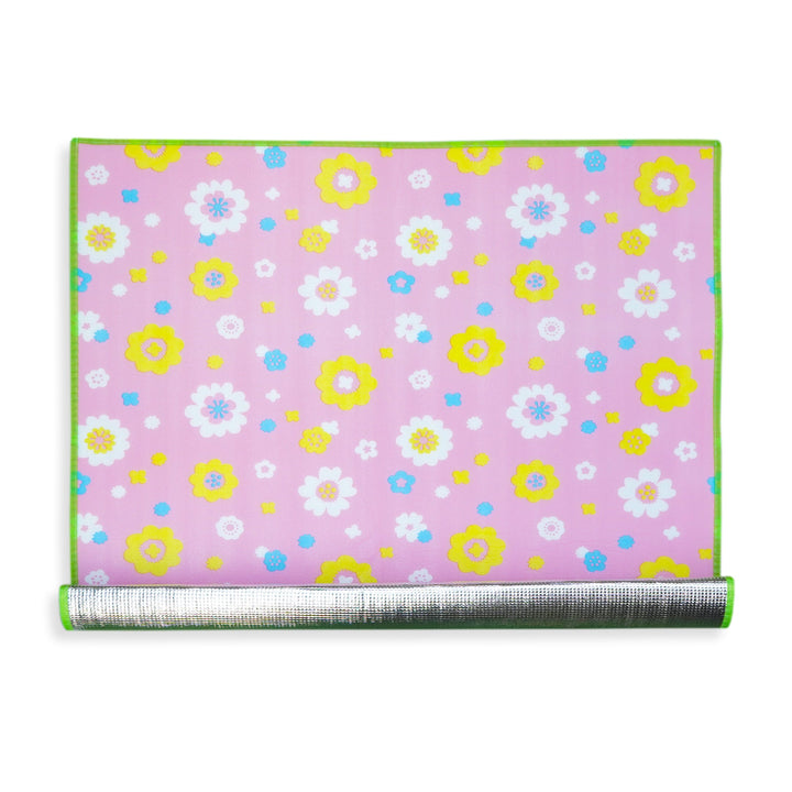 BABY FOAM PLAY MAT WATERPROOF  FLOWERS PINK (50" X 36" INCH) - SUNSHINE