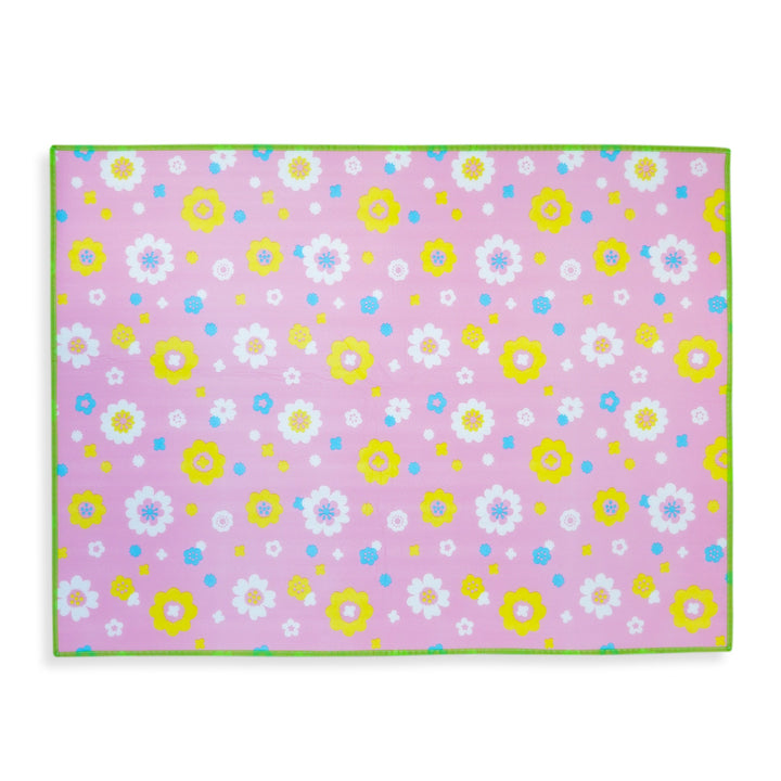 BABY FOAM PLAY MAT WATERPROOF  FLOWERS PINK (50" X 36" INCH) - SUNSHINE