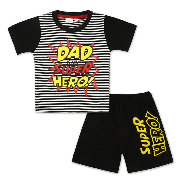 Short & Shirt Super Hero Black - Sunshine