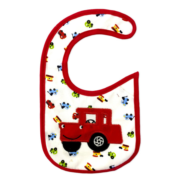 BABY BIB  CAR RED - SUNSHINE