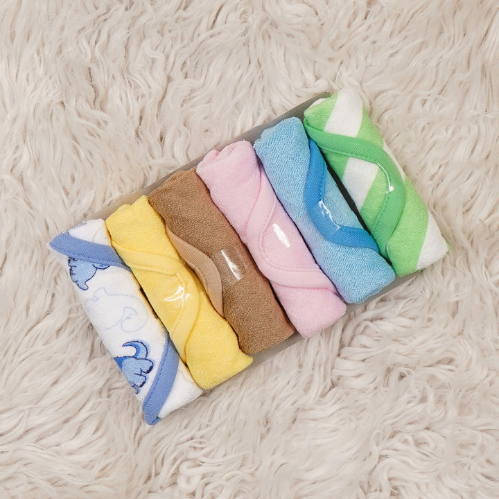 BABY FACE TOWEL PACK OF 6 MULTICOLOR -SUNSHINE