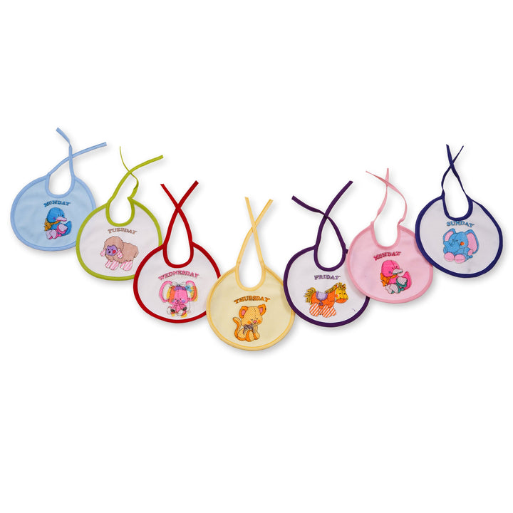 SUNSHINE BABY BIB SMALL 7 PCS MULTI COLOR ROUND SMALL