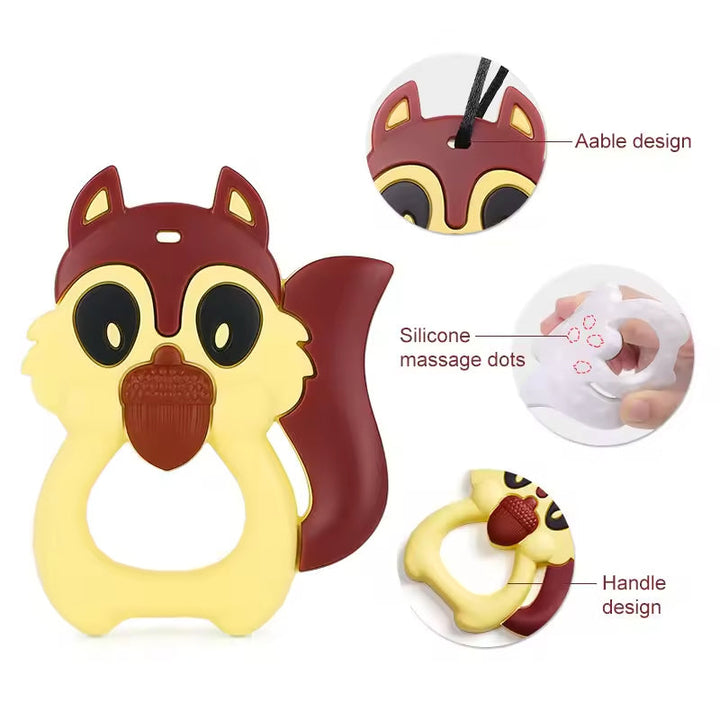 SUNSHINE BABY TEETHER SQUIRREL BROWN