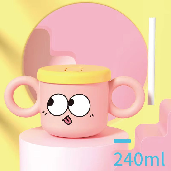 SUNSHINE KIDS MILK FEEDING CUP SMILEY FACE PINK