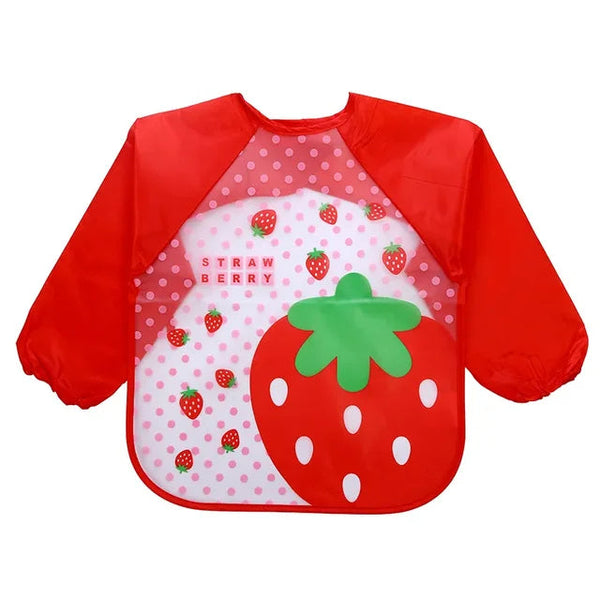 SUNSHINE BABY APRON BIB STRAWBERRY RED