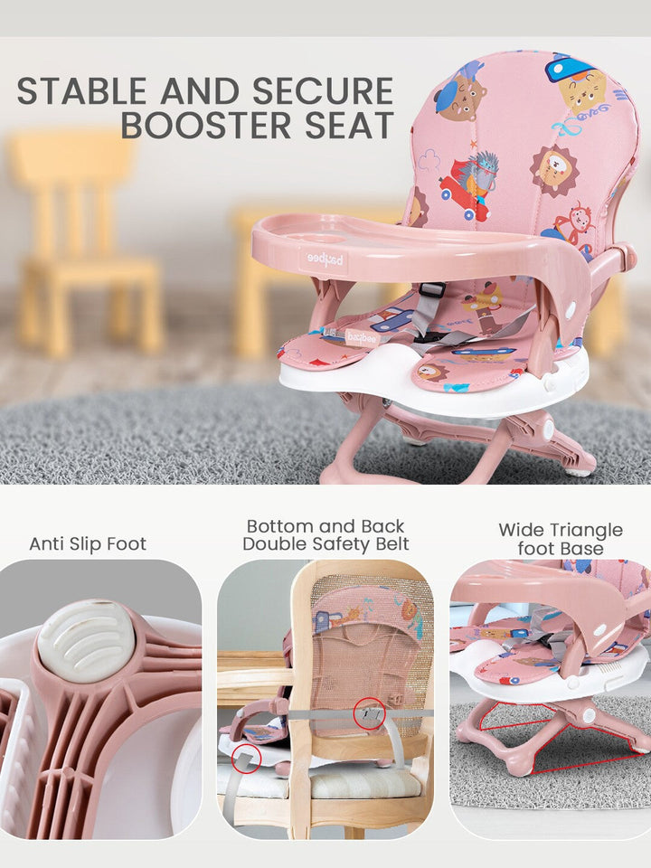 SUNSHINE BABY BOOSTER DINING CHAIR PORTABLE PEACH