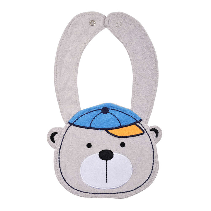 SUNSHINE BABY BIB BEAR GREY