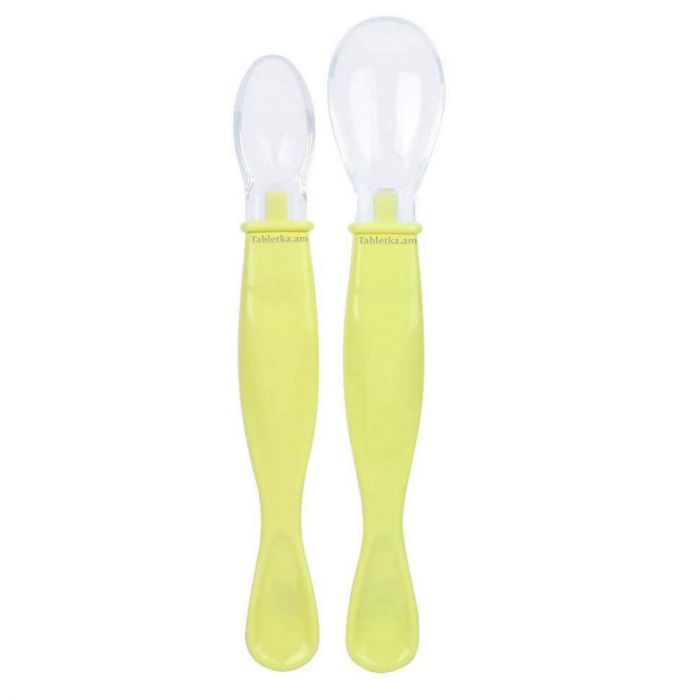 SUNSHINE BABY SILICON SPOON 2 PCS LIME GREEN (MUMLOVE)