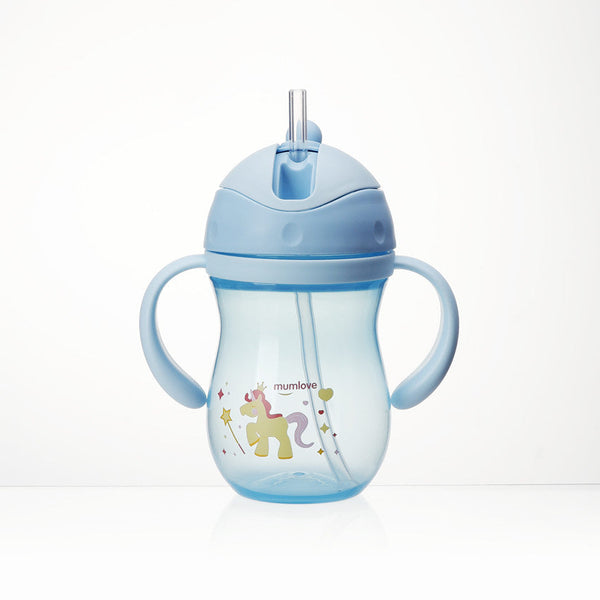 SUNSHINE BABY TRAINING STRAW CUP BLUE MUMLOVE 260ML