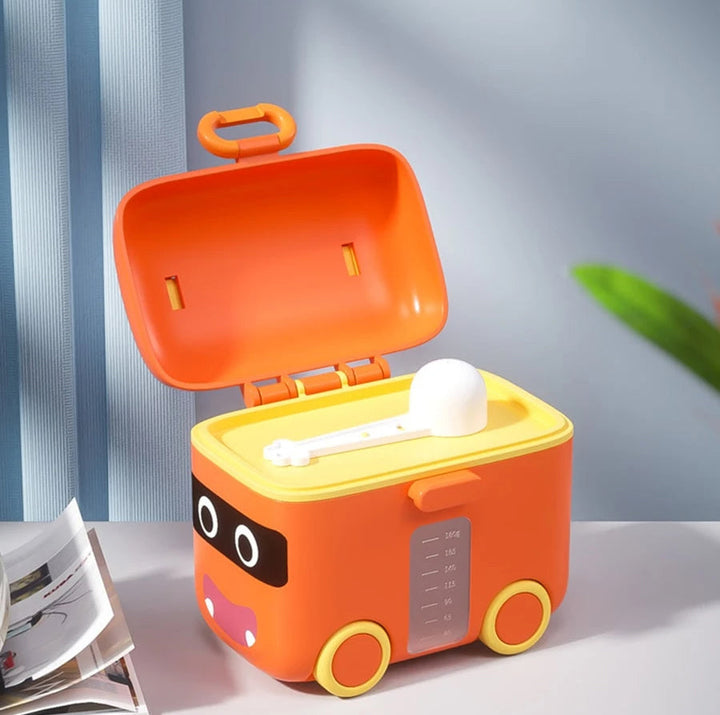 SUNSHINE PORTABLE MILK CONTAINER SCHOOL BUS ORANGE (FISH)